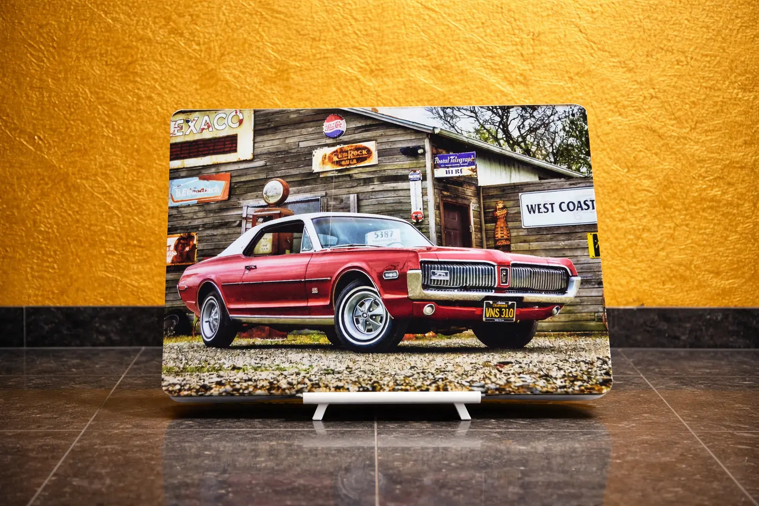 Modifiyeli Retro Araba Metal Poster